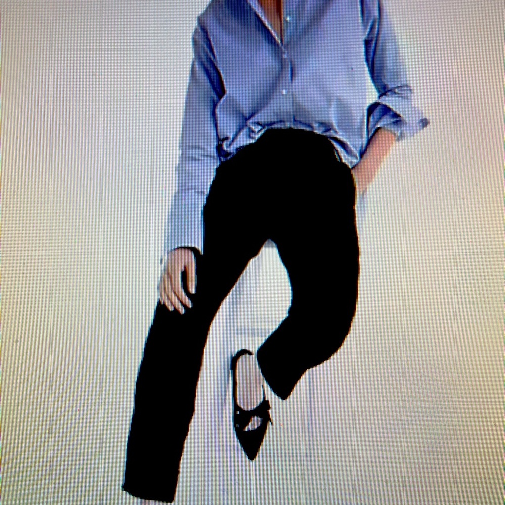 J. Crew Black Velvet Pull-On Pants Size 6
